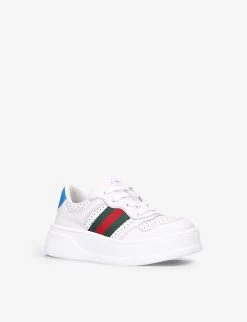 Gucci Chunky B Logo-printed Leather Low-top Trainers 1-4 Years 7 Gucci Chunky B Logo-printed Leather Low-top Trainers 1-4 Years -Kid Couture R04085612 WHITE ALT02