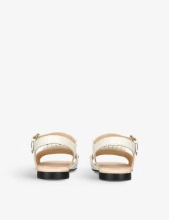 Gucci Snear Horsebit-embellished Tassel Leather Sandals 6 Months-4 Years -Kid Couture R04086285 WHITE ALT03