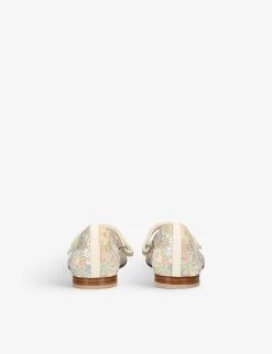 Gucci Aisha Floral-print Leather Shoes 4-8 Years -Kid Couture R04086289 MULTOTHER ALT03