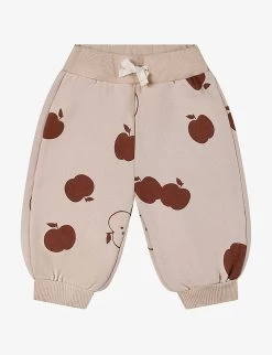 Orchard Apple-print Organic-cotton Jogging Bottoms 3 Months-4 Years