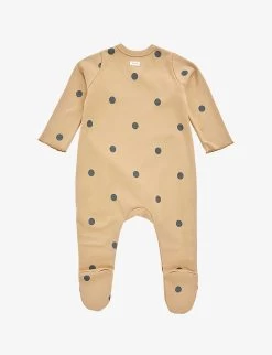 Dots Graphic-print Organic-cotton Babygrow 0-12 Months -Kid Couture R04086709 LIGHTBROWN ALT02