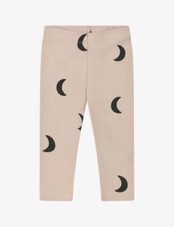 Moon-print Organic-cotton Leggings 0 Months-4 Years