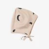 Moon-print Organic-cotton Beanie Hat 0-12 Months