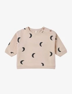 Moon-print Organic-cotton Sweatshirt 3 Months- 4 Years