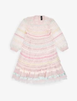 Rainbow Sequin-embellished Woven Dress 4-10 Years