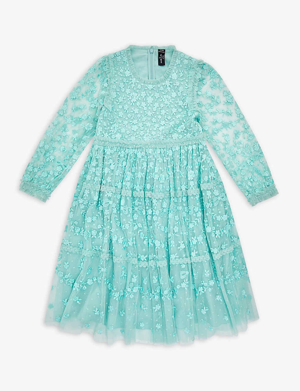 Celestia Floral-embroidered Woven Dress 4-10 Years 1 Celestia Floral-embroidered Woven Dress 4-10 Years