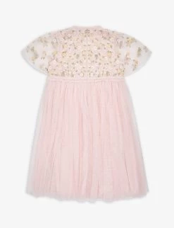 Floral-embroidered Woven Dress 4-10 Years 5 Floral-embroidered Woven Dress 4-10 Years -Kid Couture R04088860 BLUSHPINKPRIMROSE ALT02