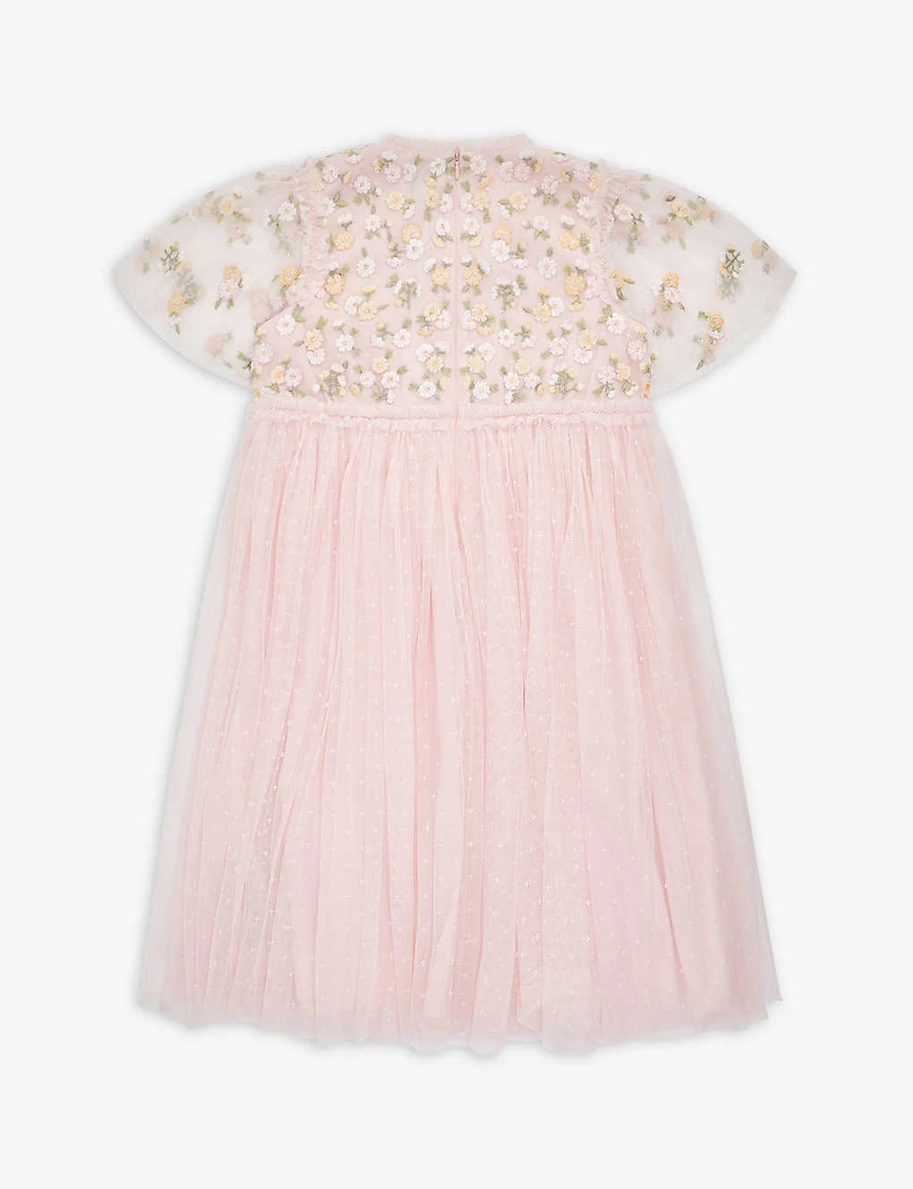 Floral-embroidered Woven Dress 4-10 Years 3 Floral-embroidered Woven Dress 4-10 Years - Image 3