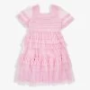 Peaches Ruffled Smocked Recycled-polyester Mini Dress 4-10 Years