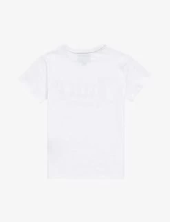 Juicy Couture Relaxed-fit Diamante-embellished Cotton-jersey T-shirt 3-16 Years -Kid Couture R04090487 BRIGHTWHITE ALT02