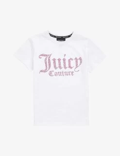 Juicy Couture Relaxed-fit Diamante-embellished Cotton-jersey T-shirt 3-16 Years