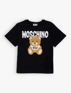 MOSCHINO Teddy Bear Logo-print Cotton-jersey T-shirt 4-14 Years