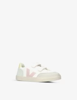Veja V 12 Branded Leather Low-top Trainers 6-9 Years 7 Veja V 12 Branded Leather Low-top Trainers 6-9 Years -Kid Couture R04092054 WHITECOMB ALT02