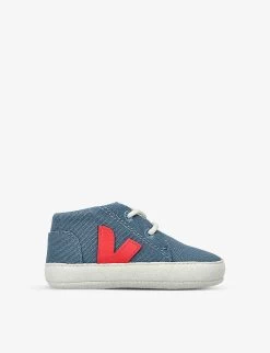 Veja Branded Organic-cotton Canvas Baby Shoes 0-6 Months