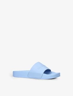 Balenciaga Logo-embossed Rubber Slides 4-8 Years -Kid Couture R04093820 PALEBLUE ALT02