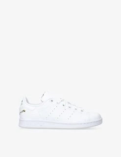 ADIDAS Stan Smith J Logo-print Faux-leather Low-top Trainers 7-10 Years