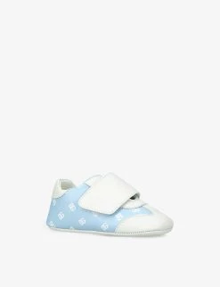 Dolce & Gabbana Monogram-print Leather Pre-walker Booties 0-1 Years -Kid Couture R04097288 WHITEOTH ALT02