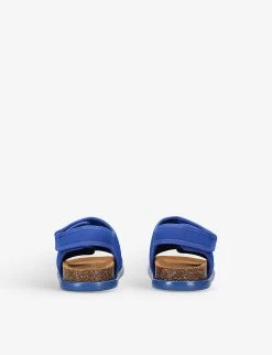 Dolce & Gabbana Embroidered-logo Stretch-polyamide Sandals 3-7 Years -Kid Couture R04097289 BLUE ALT03