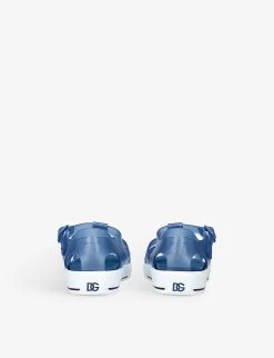 Dolce & Gabbana Logo-embellished PVC Sliders 6 Months - 7 Years -Kid Couture R04097292 BLUE ALT03