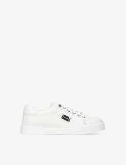 Dolce & Gabbana Logo-plaque Leather Low-top Trainers 2-7 Years