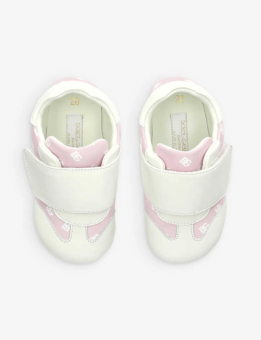 Dolce & Gabbana Monogram-print Leather Pre-walker Booties 0-1 Years 2 Dolce & Gabbana Monogram-print Leather Pre-walker Booties 0-1 Years - Image 2