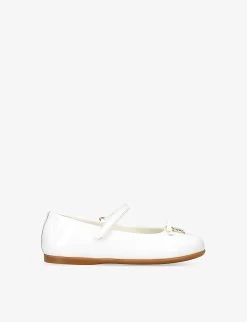 Dolce & Gabbana Vernice DG-logo Patent-leather Ballet Flats 6 Months-4 Years