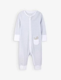 Striped Organic-cotton Babygrow 0-24 Months
