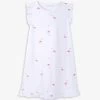 Flamingo-print Ruffle-sleeve Cotton Nightdress 7-12 Years