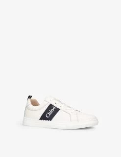 Chloé Logo-print Leather Trainers 6-9 Years -Kid Couture R04099210 WHITE ALT02