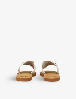 Chloé Logo-print Double-strap Woven Sandals 6-9 Years -Kid Couture R04099212 WHITE ALT03