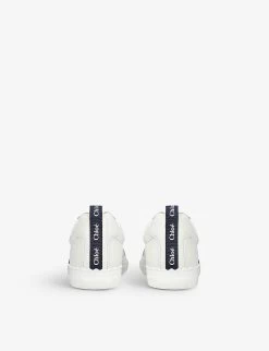 Chloé Logo-print Leather Trainers 9-10 Years -Kid Couture R04099216 WHITE ALT03