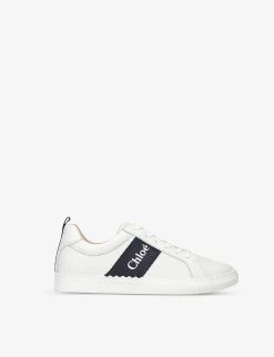 Chloé Logo-print Leather Trainers 9-10 Years