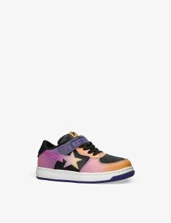 SK8 STA Leather Low-top Trainers 2-7 Years -Kid Couture R04100512 PURPLE ALT02