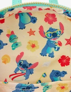 LOUNGEFLY Disney Stitch Sandcastle Faux-leather Kids' Backpack -Kid Couture R04100646 ALT03