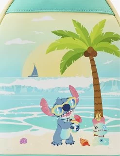 LOUNGEFLY Disney Stitch Sandcastle Faux-leather Kids' Backpack -Kid Couture R04100646 ALT04