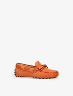 Laccetto Nuovo Suede Driving Shoes 1-5 Years -Kid Couture R04107247 ORANGE ALT02