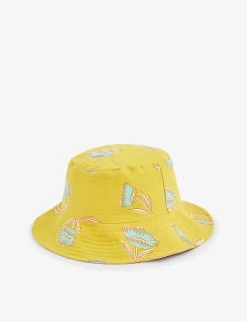 Patagonia Brand-patch Floral-print Recycled-nylon Bucket Hat -Kid Couture R04108002 SHINEYELLOW ALT02