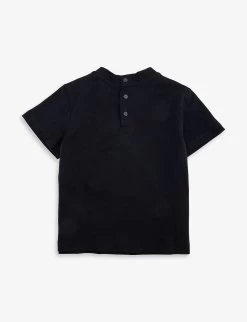 Emporio Armani Logo-print Round-neck Cotton T-shirt 6-36 Months -Kid Couture R04108419 NAVY ALT02