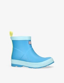 Hunter Big Kids Play Rubber Wellington Boots 7-8 Years 6 Hunter Big Kids Play Rubber Wellington Boots 7-8 Years -Kid Couture R04109623 BLUE ALT02