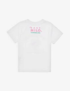 Baby Milo Branded-print Cotton-jersey T-shirt 2-9 Years -Kid Couture R04109962 WHITE ALT02