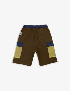 Logo-print Mid-rise Cotton-blend Shorts 7-9 Years 5 Logo-print Mid-rise Cotton-blend Shorts 7-9 Years -Kid Couture R04109968 OLIVEDRAB ALT02