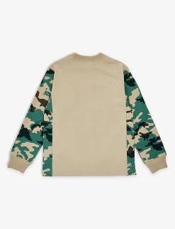 Woodland Camo-print Regular-fit Cotton-jersey Sweatshirt 10-16 Years -Kid Couture R04109975 OLIVEDRAB ALT02