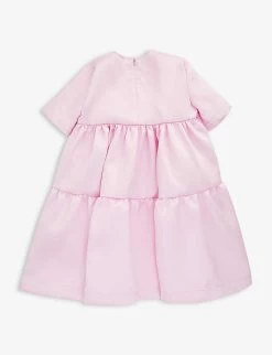 Ruffled-tier Twill Dress 4-12 Years -Kid Couture R04110442 PINK ALT02