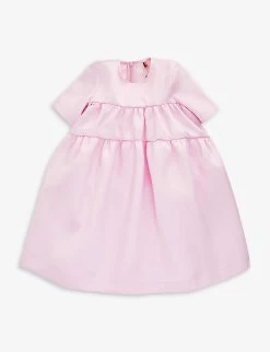 Ruffled-tier Twill Dress 4-12 Years