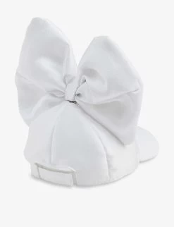Bow-embellished Woven Baseball Cap -Kid Couture R04110446 WHITE ALT02