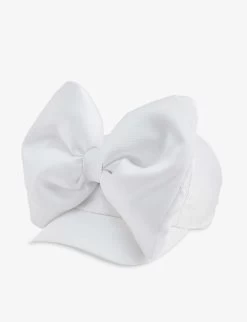Bow-embellished Woven Baseball Cap -Kid Couture R04110446 WHITE ALT03