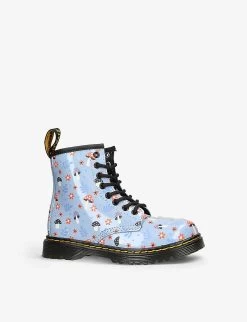 Dr. Martens Junior 1460 Woodland Patent-leather Boots 6-10 Years -Kid Couture R04110634 BLUEOTHER ALT02