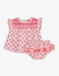 Graphic-print Cotton Romper Set 3-24 Months