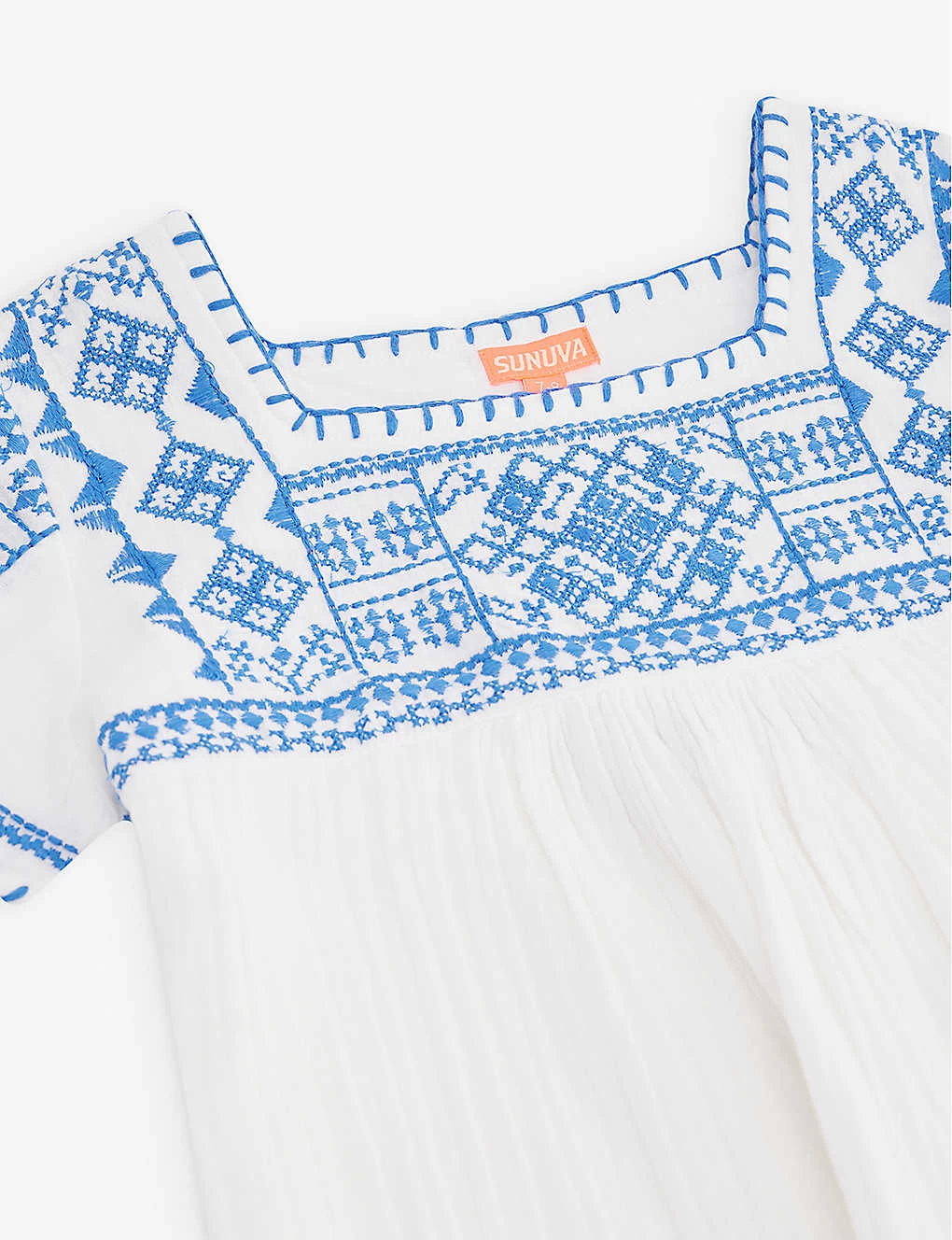 Embroidered Cotton Dress 3-14 Years 2 Embroidered Cotton Dress 3-14 Years - Image 2