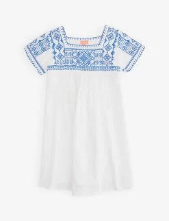 Embroidered Cotton Dress 3-14 Years